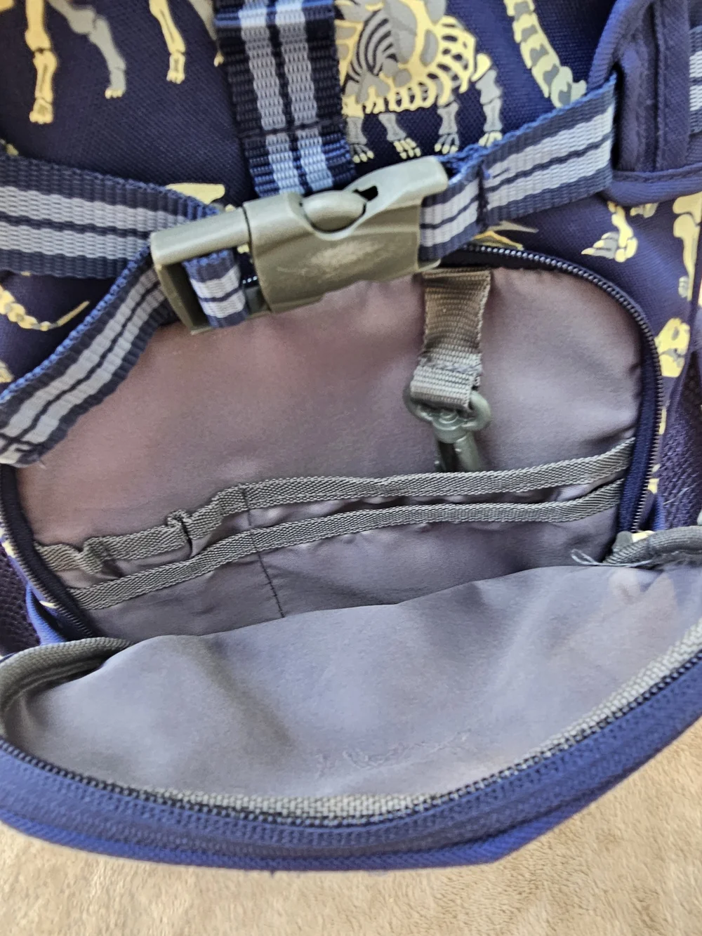 Pottery Barn Kids Navy Dinosaur Skeleton Backpack - Blue